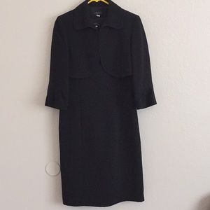 Tahari sleeveless black dress w 3/4 sleeve jacket